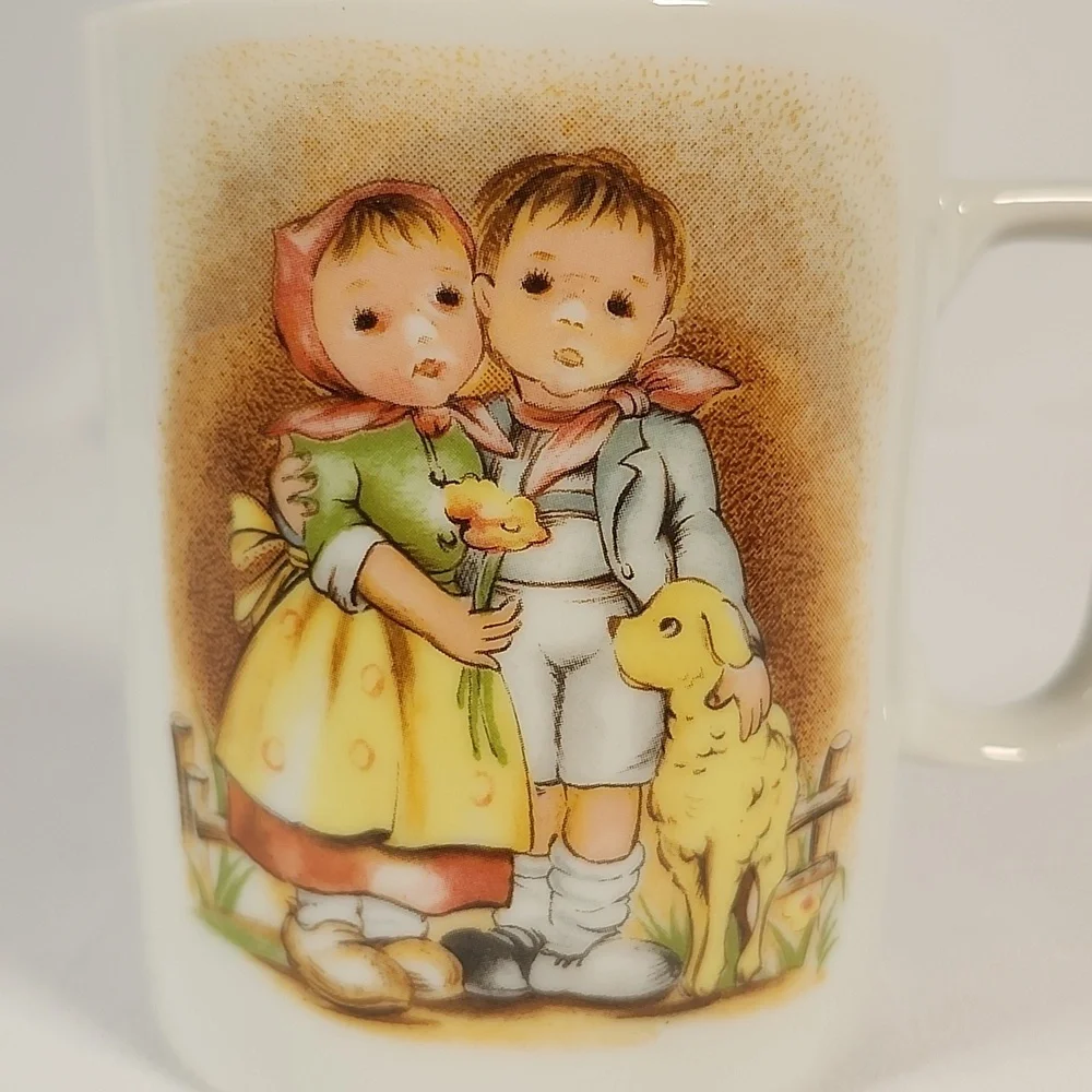 Set of 3 Vintage Hummel-Style Mugs - Collectible Porcelain - Made in Japan 1950s - Picture 3 of 16